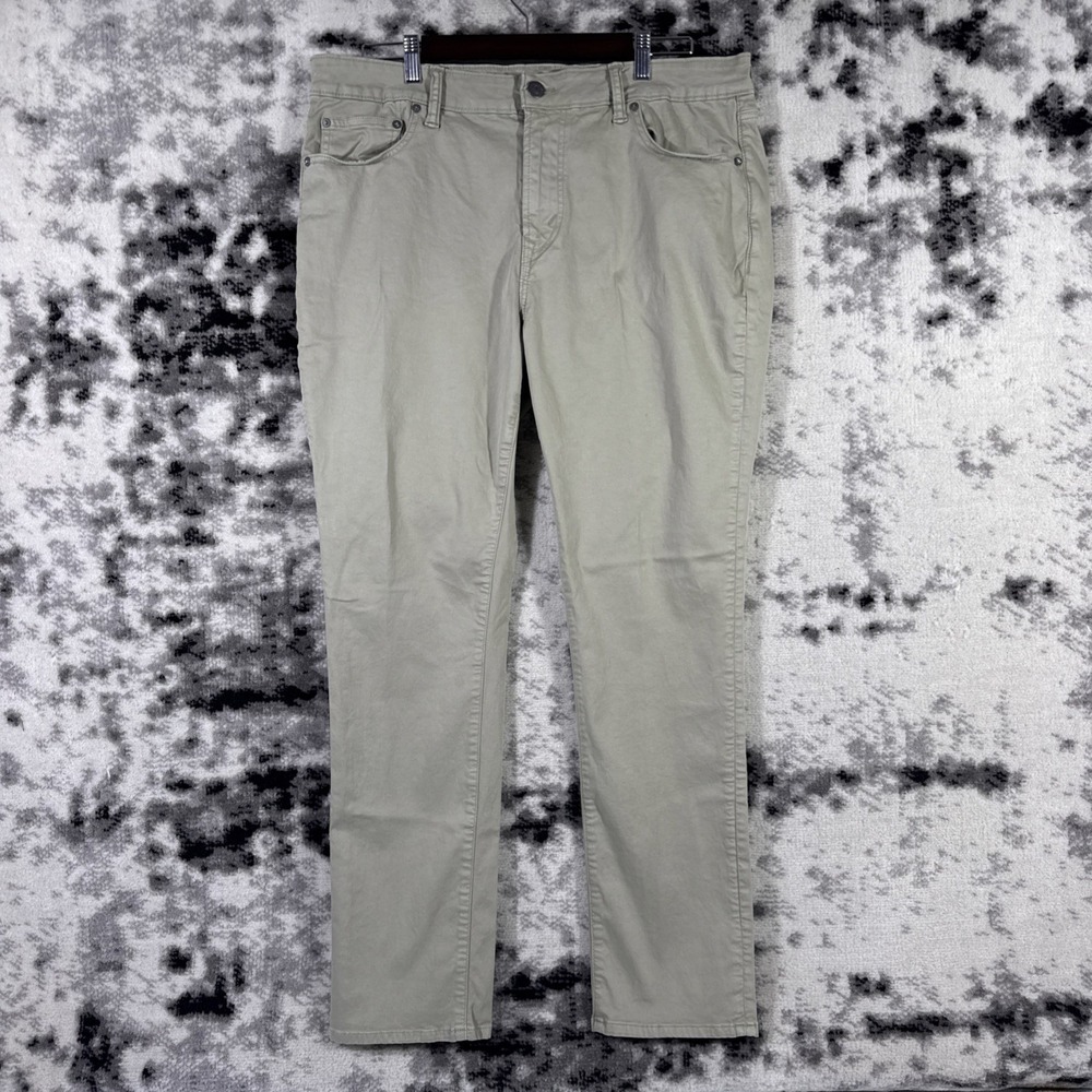 American‎ Eagle Jeans Mens Size 36x32 Beige Stretch Straight Leg Casual Office
